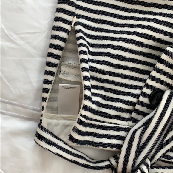 Express Striped Button Front Wrap Skort 2 - Picture 7 of 7